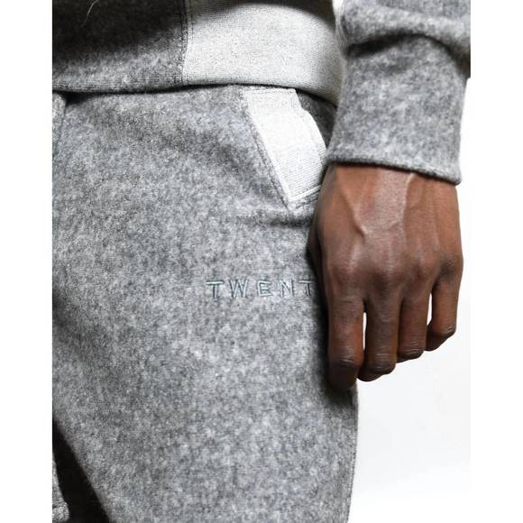 NEW TWENTY MONTREAL maddux plush fleece patchwork pants in heather grey - Picture 5 of 5